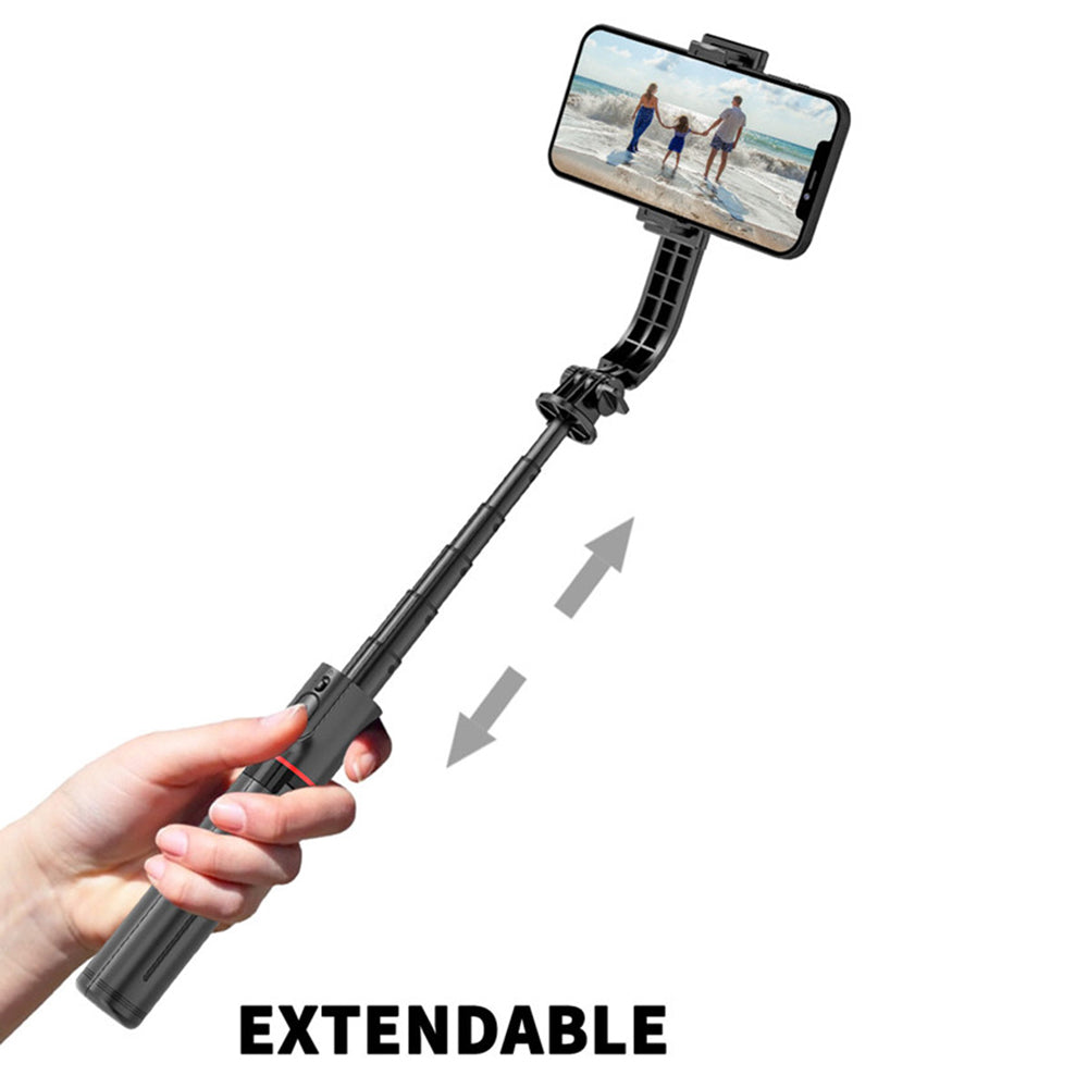 Selfie Stick Bluetooth Techsuit L12, Universeel, Zwart