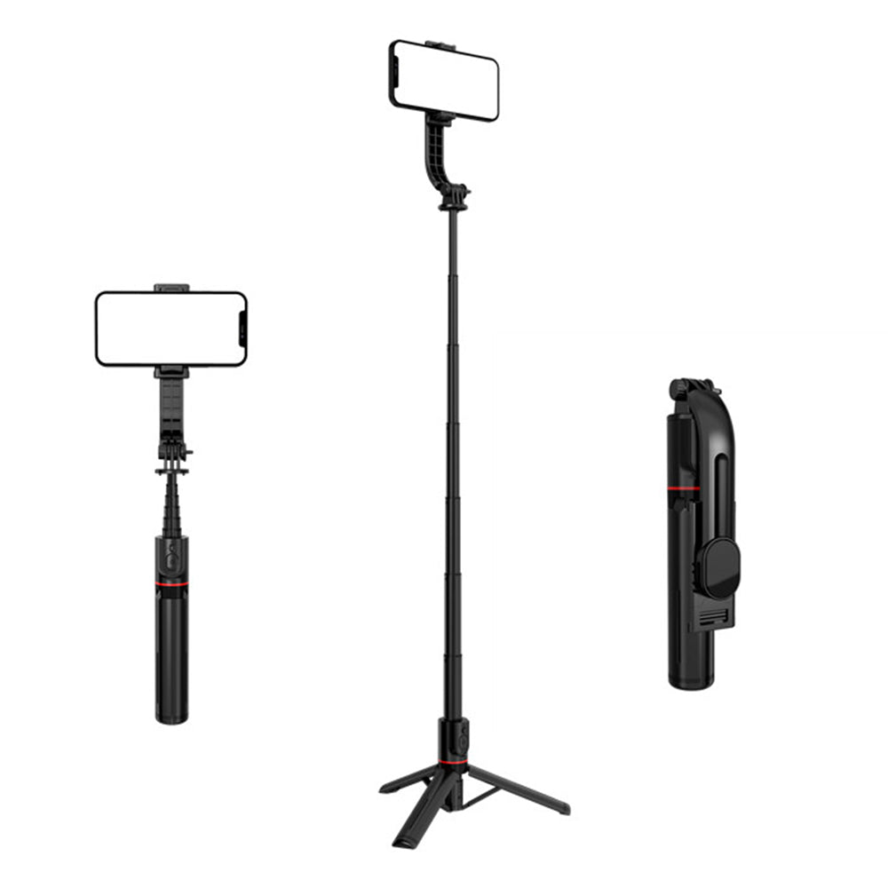 Selfie Stick Bluetooth Techsuit L12, Universeel, Zwart