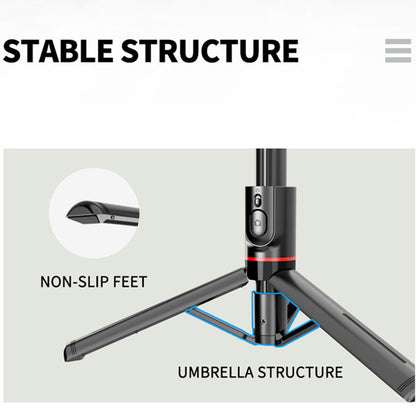 Selfie Stick Bluetooth Techsuit L12, Universeel, Zwart