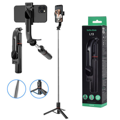 Selfie Stick Bluetooth Techsuit L13, Universeel, Zwart