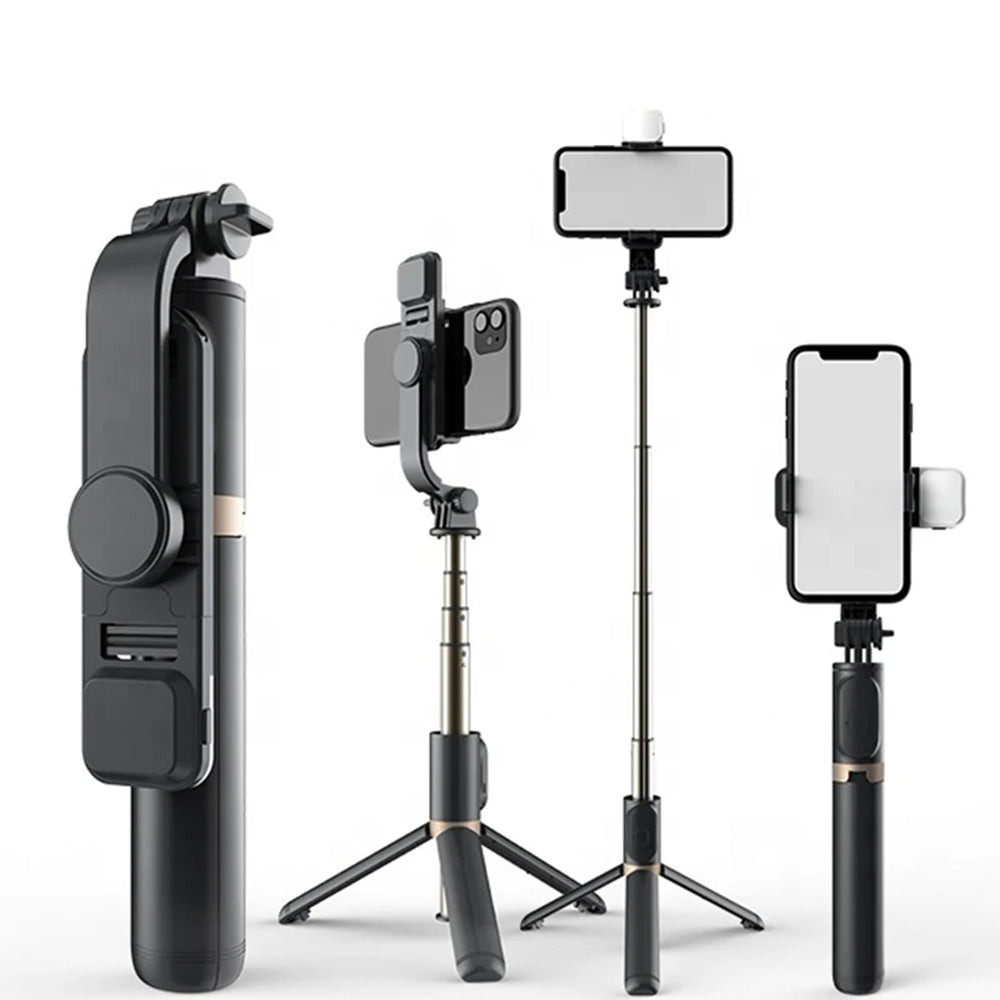 Selfie Stick Bluetooth Techsuit Q03s, Universal, Schwarz