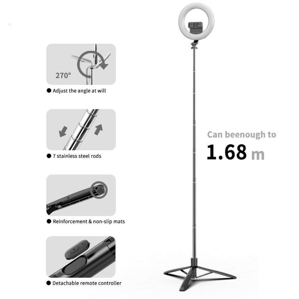 Selfie Stick Bluetooth Techsuit Q05s, Universal, Schwarz