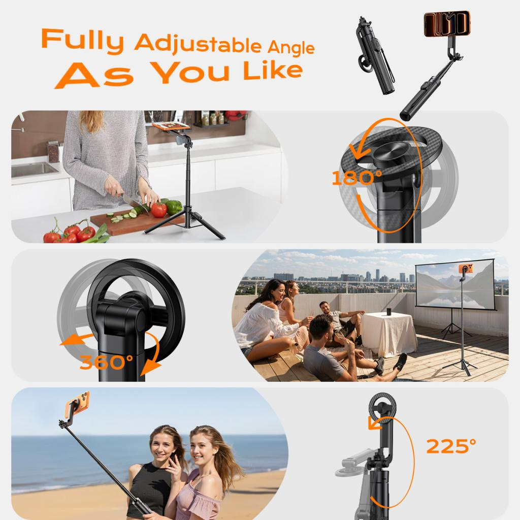 Selfie Stick Bluetooth XO Design SS30, Universeel, Zwart