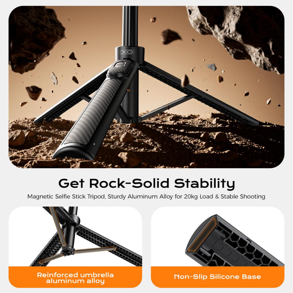 Selfie Stick Bluetooth XO Design SS30, Universeel, Zwart