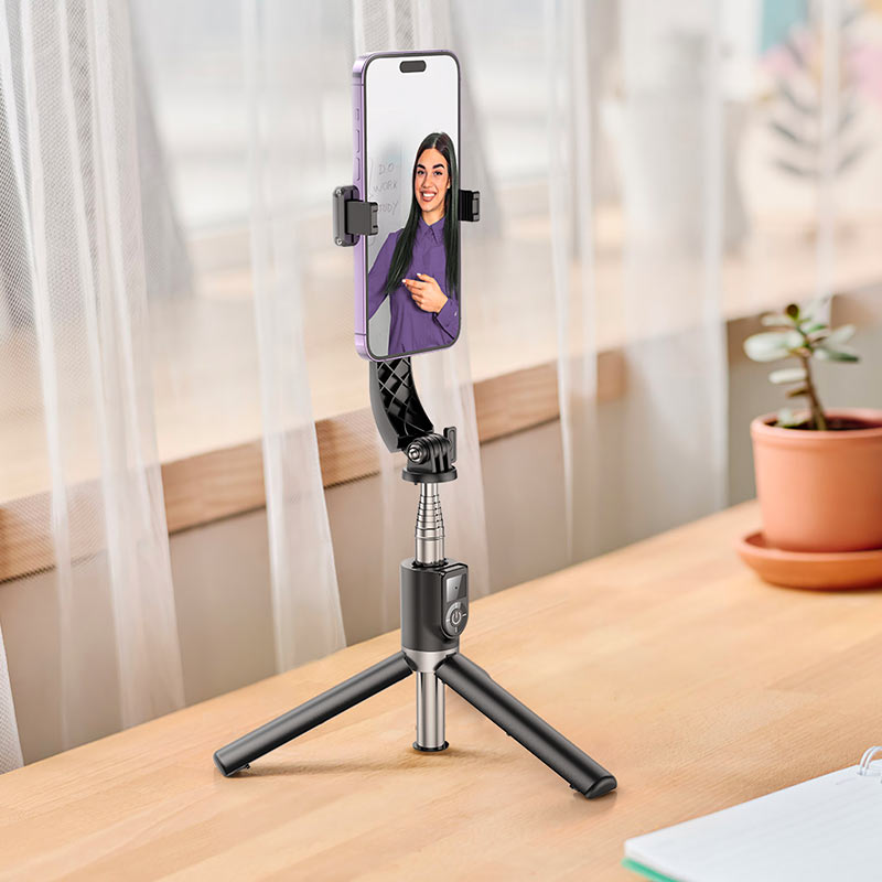 HOCO K20 Bluetooth Selfie Stick, Universeel, Zwart 