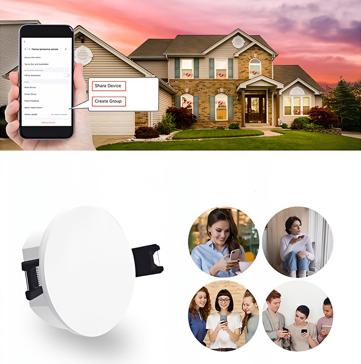 Capteur de Présence Moes ZSS-QY-HP, ZigBee