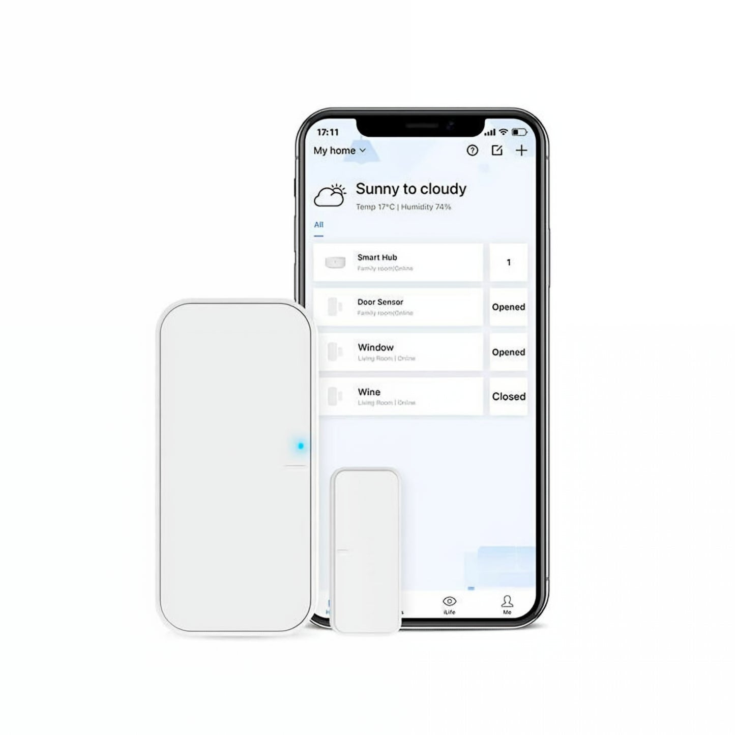 Tür-/Fenstersensor Broadlink DS4 mit Hub S3, Wi-Fi