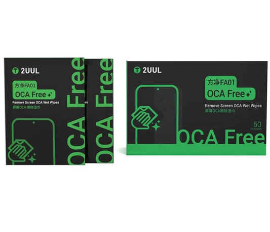 Vochtige Reinigingsdoekjes 2UUL FA01 voor het verwijderen van OCA / LOCA Lijm, Set van 50 stuks