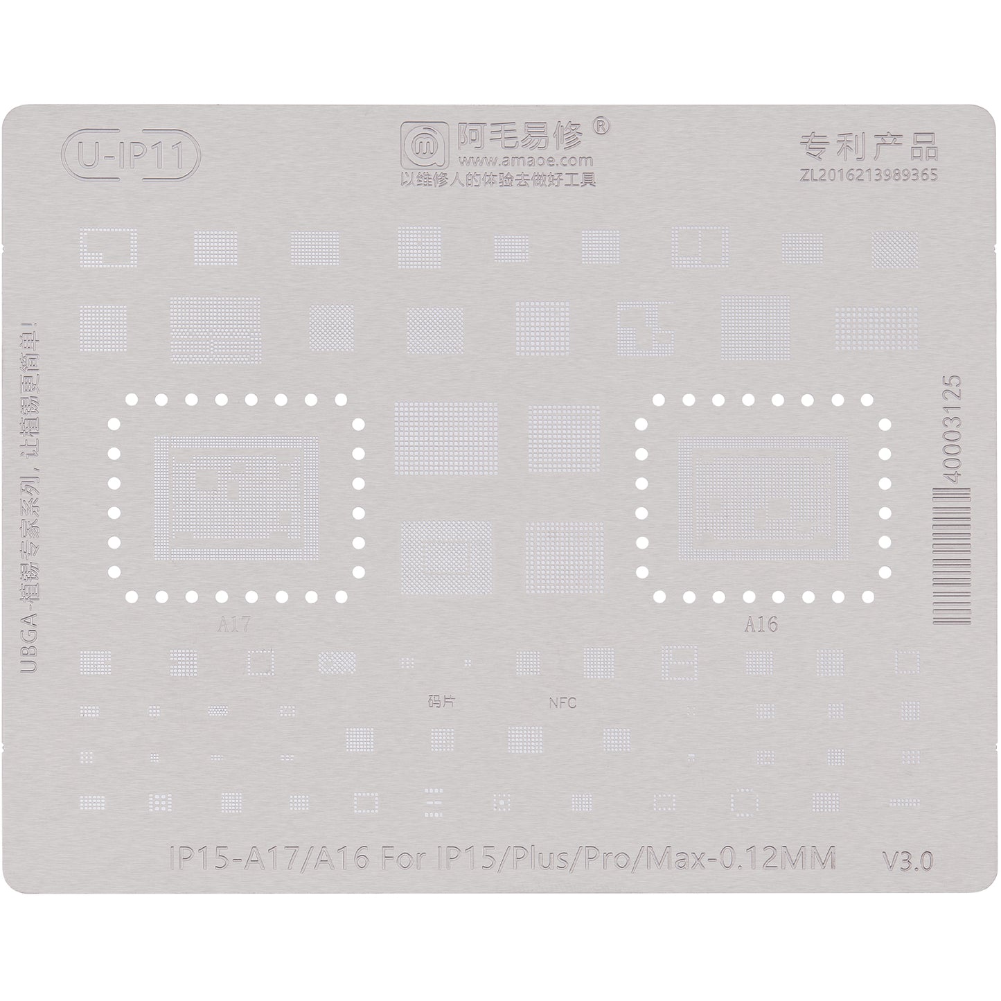 BGA-mal Amaoe U-IP11 voor Apple iPhone 15-serie