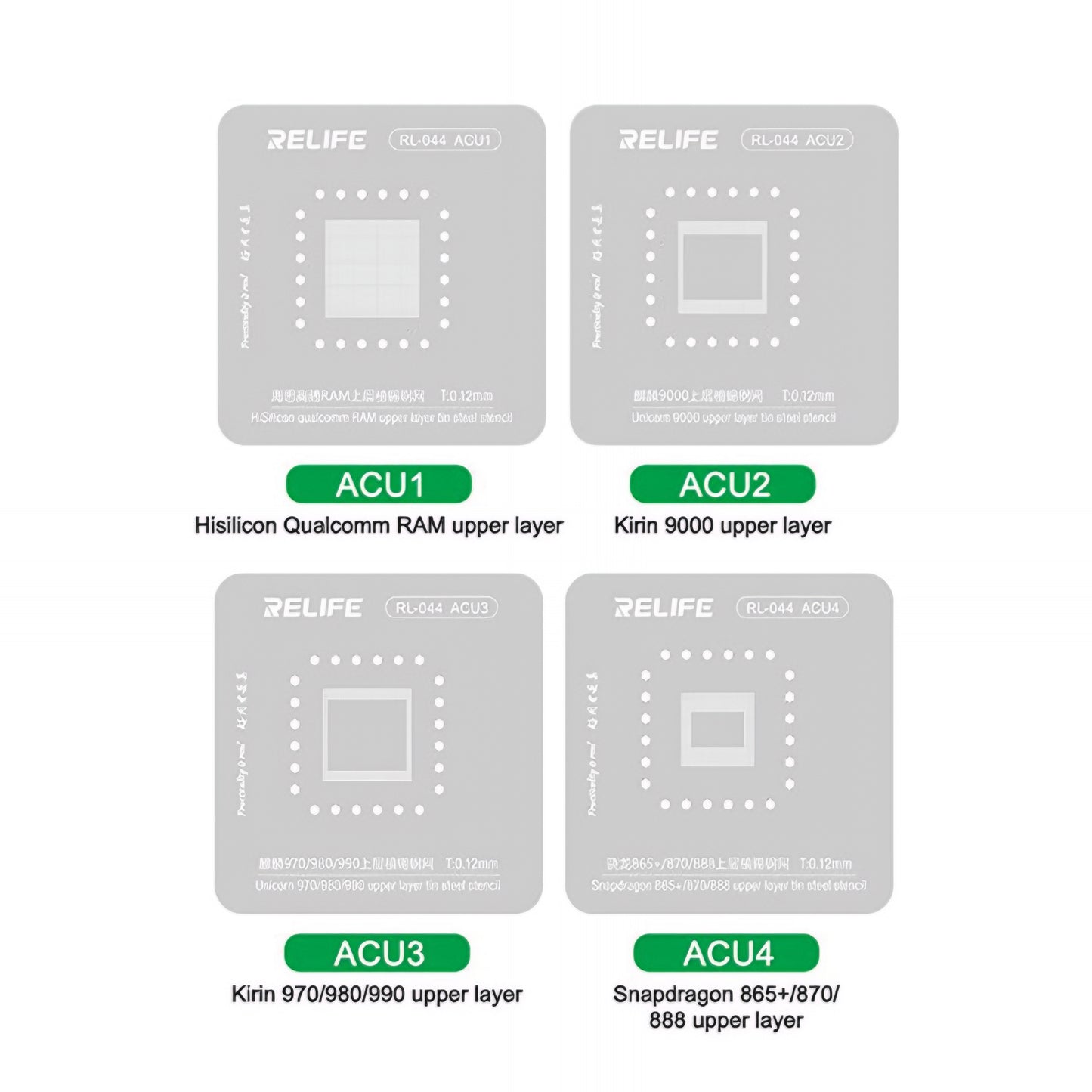 BGA-Schablone Relife RL-044 für Android-CPU