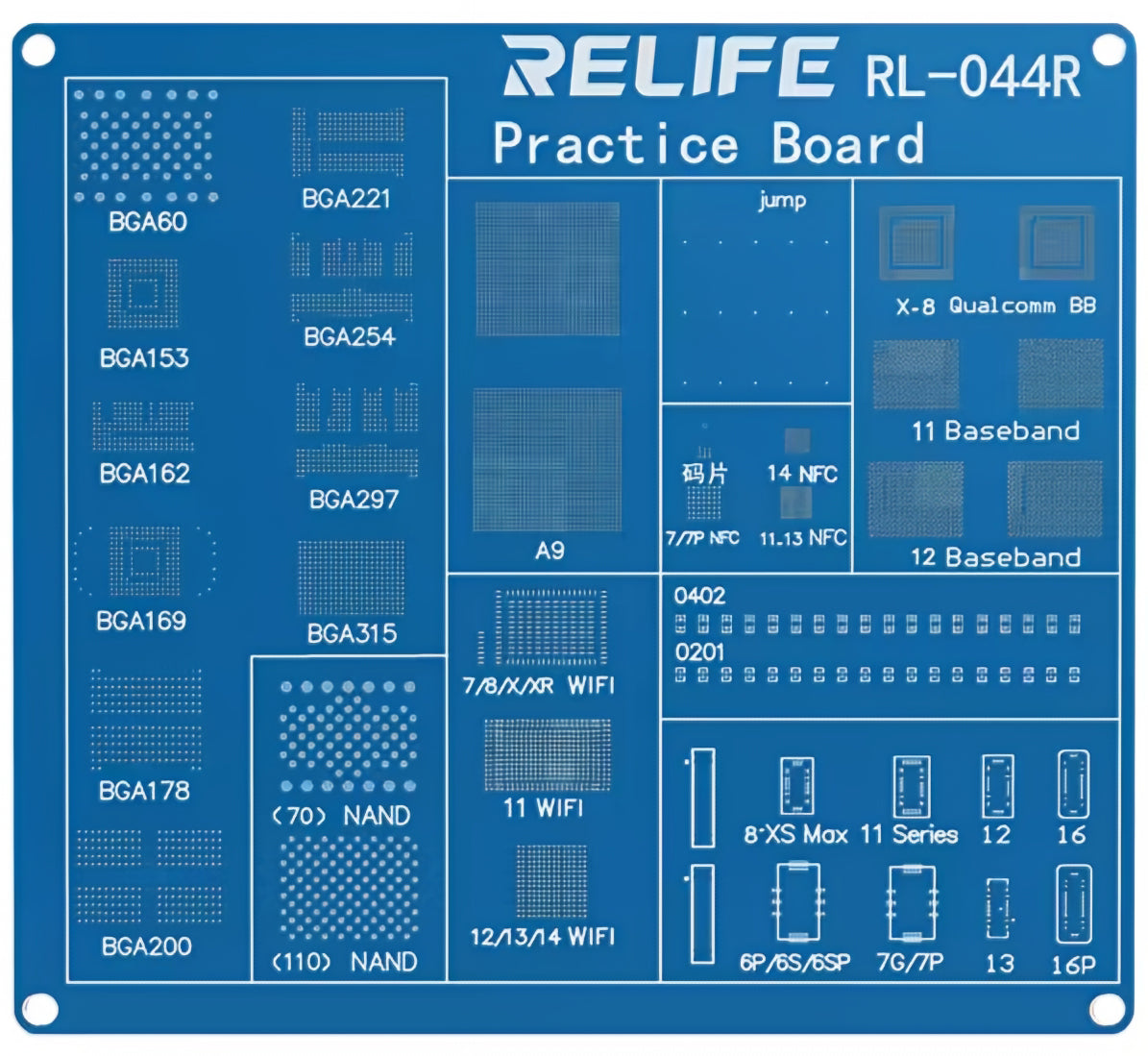 BGA-oefenprintplaat Relife RL-044R voor Apple iPhone-serie