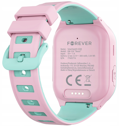 Smartwatch Forever Kids Boost KW-530 Call, Rosa