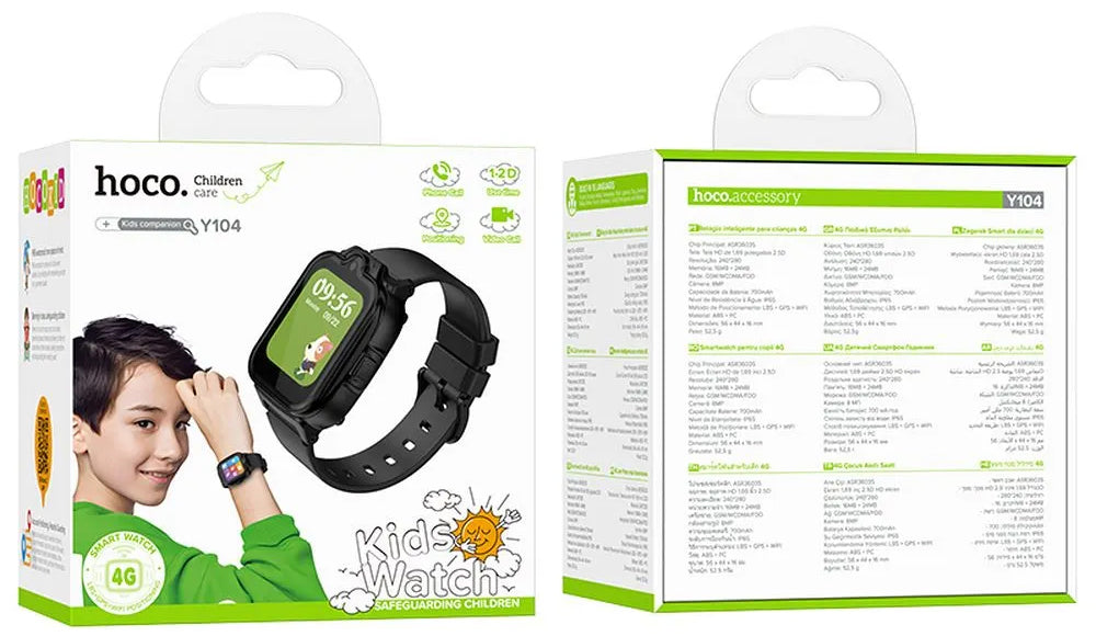 Smartwatch HOCO Y104 Kids Call, Schwarz