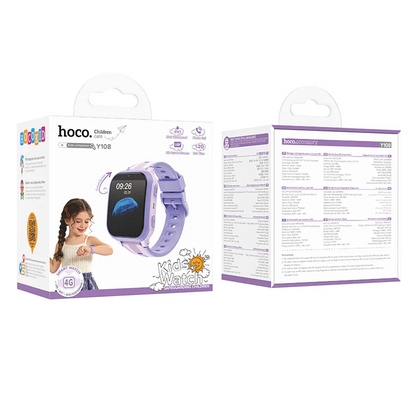 Smartwatch HOCO Y108 Kids Call, Paars