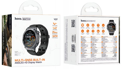 Smartwatch HOCO Y37 Call, Zwart