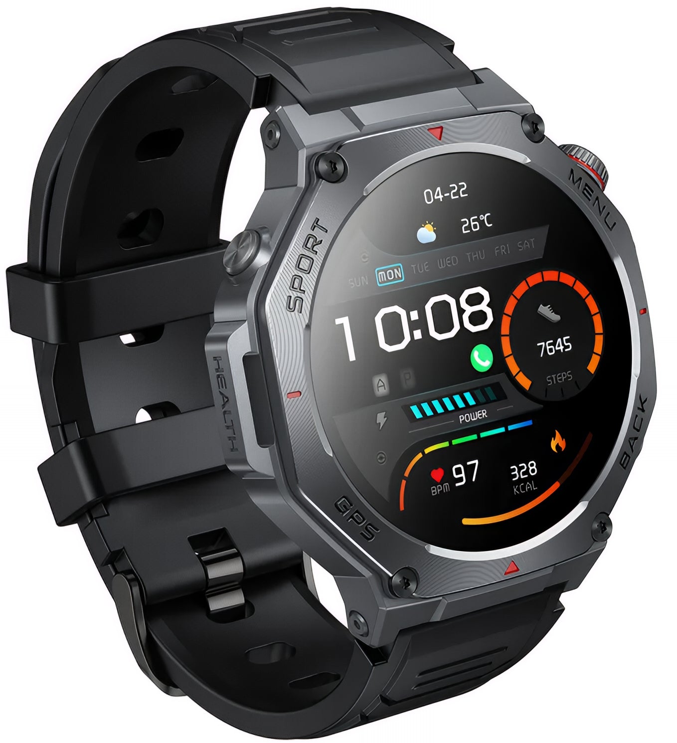 Smartwatch HOCO Y37 Call, Zwart