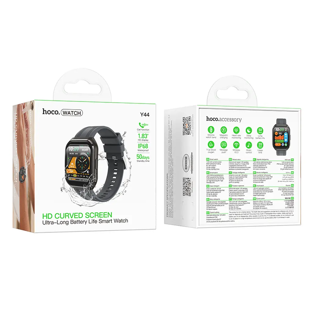 Montre connectée HOCO Y44 Call, Noir