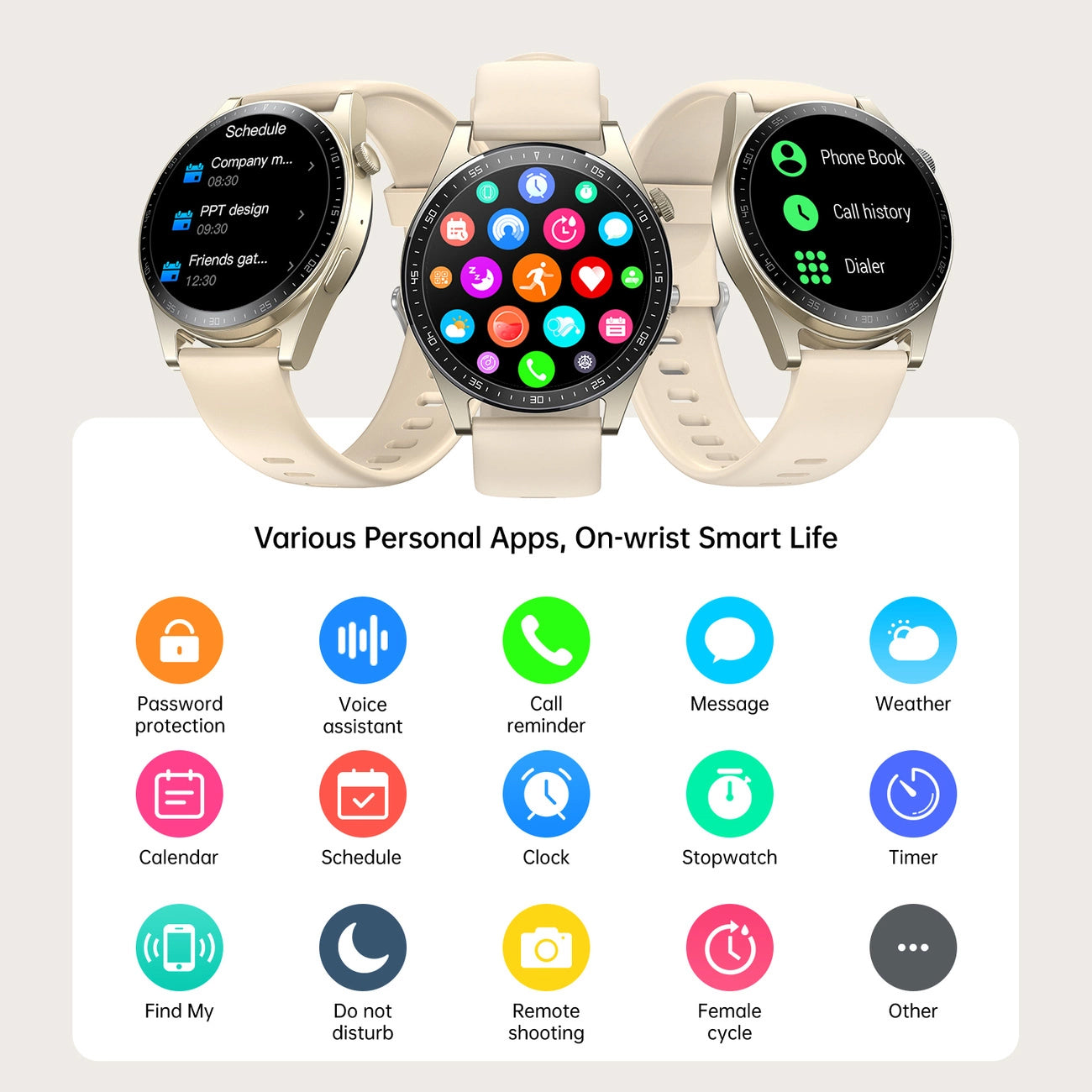 Smartwatch Joyroom JR-FC2 Call, Goud