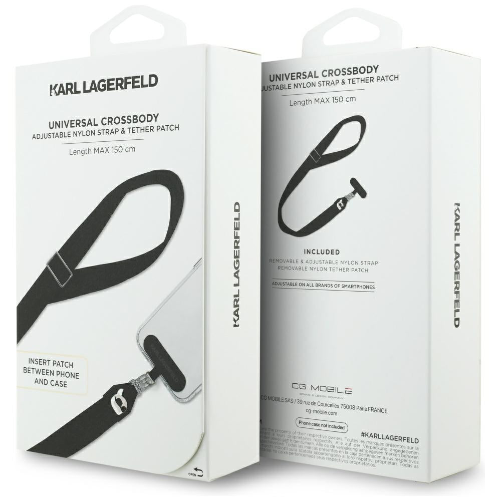 Karl Lagerfeld Telefoonkoord Karl Metal Logo, Zwart
