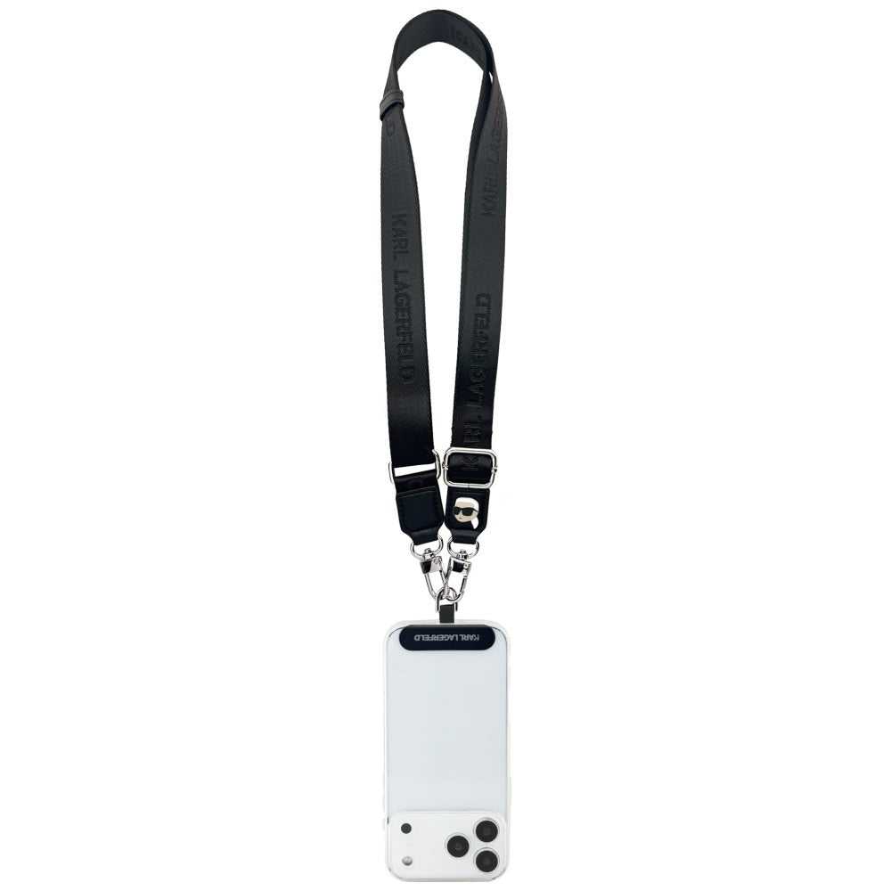 Karl Lagerfeld Telefoonkoord Karl Metal Logo, Zwart