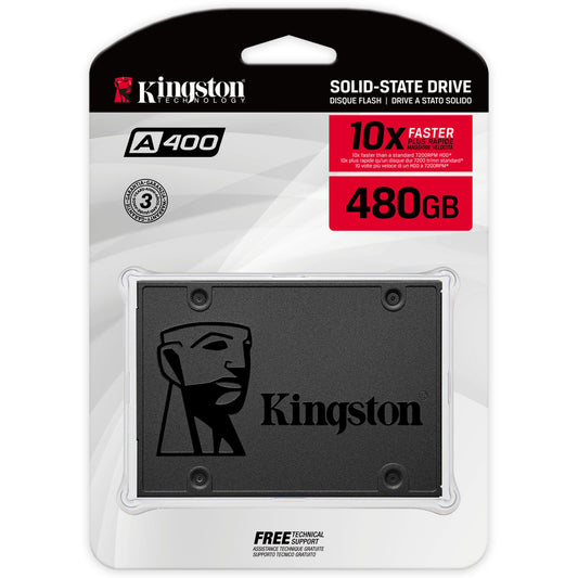 Solid State Drive (SSD) Kingston A400, 480GB, 2.5 pouces, SATA III SA400S37/480G