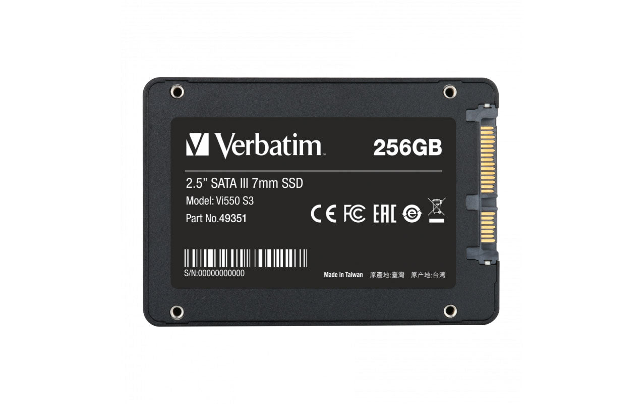Solid State Drive (SSD) Verbatim VI550 S3, 256GB, 2,5 Zoll, SATA III 49351
