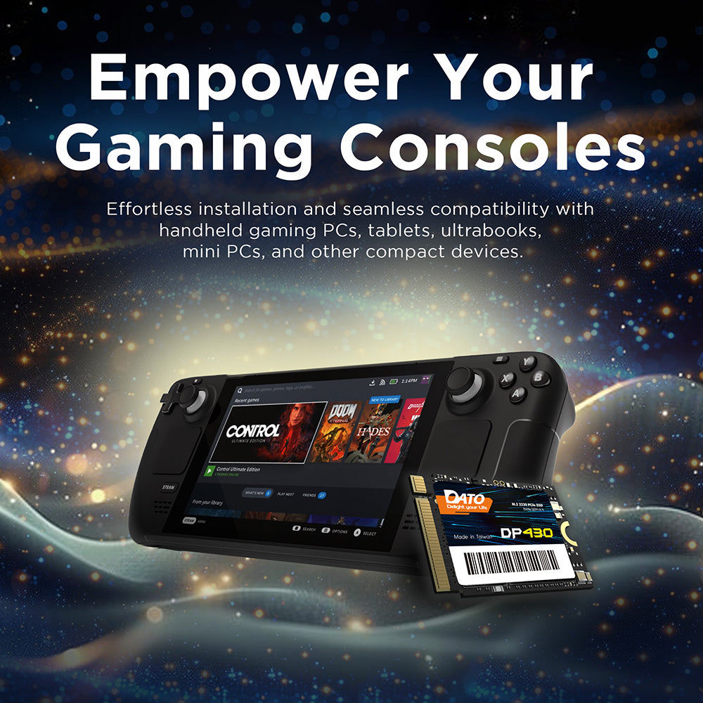 Solid State Drive (SSD) Dato DP430, NVME M.2 2230, PCIE Gen4x4, 1TB, Schwarz DP430SSD-1TB