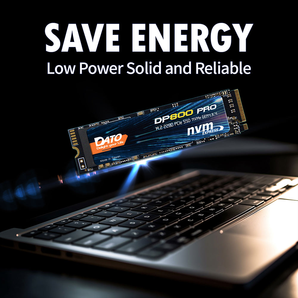 Solid State Drive (SSD) Dato DP800 Pro, NVME M.2 2280, PCIe, 4TB, Schwarz DP800PSSD-4TB