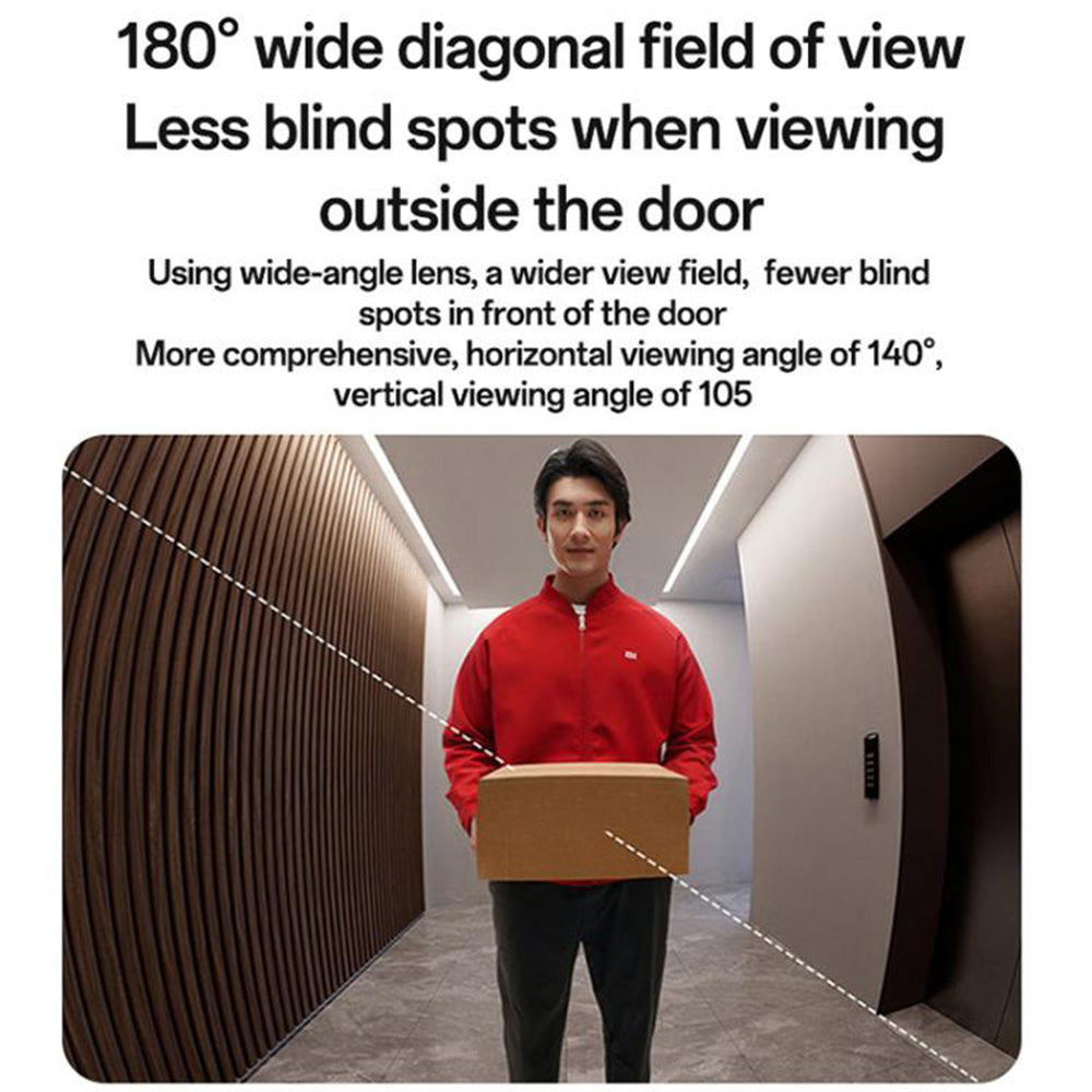 Yesido KM27 deurbel, Wi-Fi, 2K, Wit