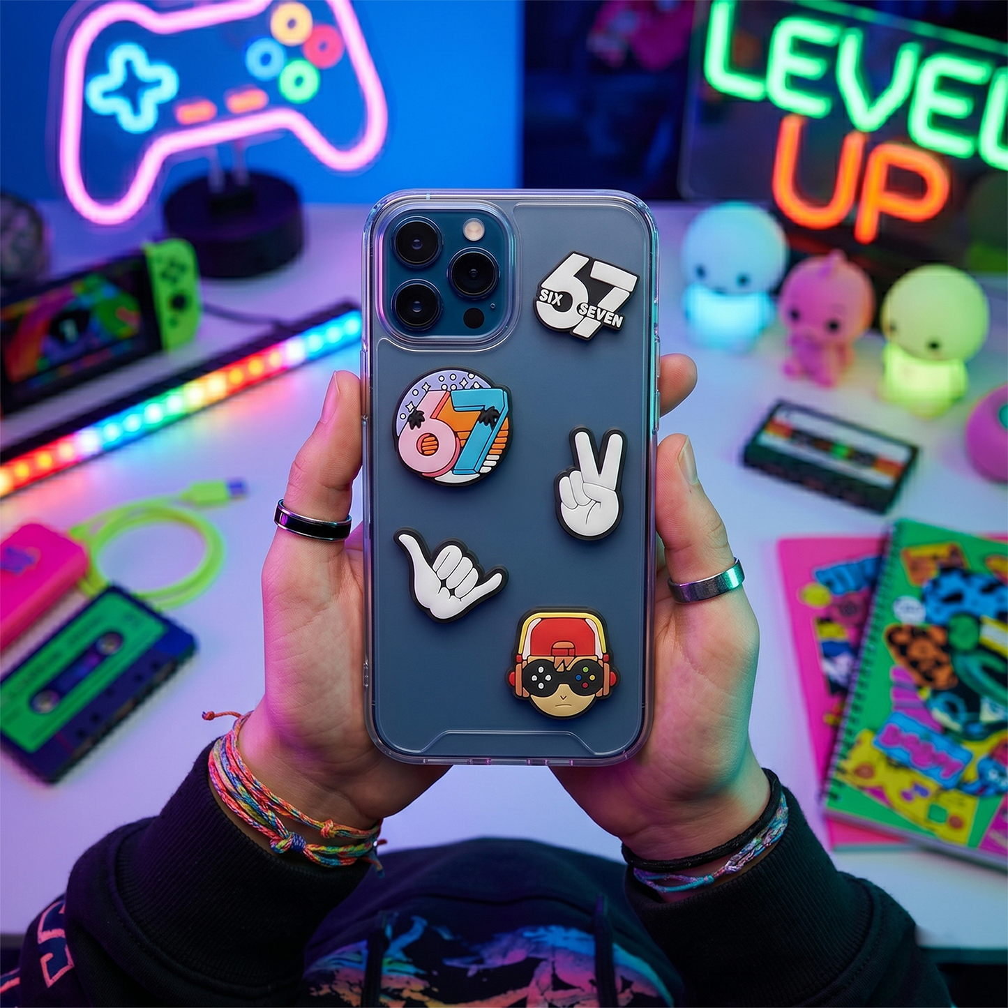 3D Sticker OEM 67 for Phone / Tablet Case, Set of 5, Multicolor