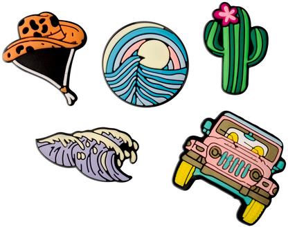 Sticker 3D OEM Summer pour Coque de Téléphone / Tablette, Set de 5 pièces, Multicolore