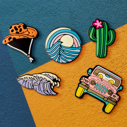 Sticker 3D OEM Summer pour Coque de Téléphone / Tablette, Set de 5 pièces, Multicolore