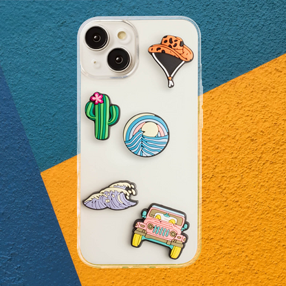 Sticker 3D OEM Summer pour Coque de Téléphone / Tablette, Set de 5 pièces, Multicolore