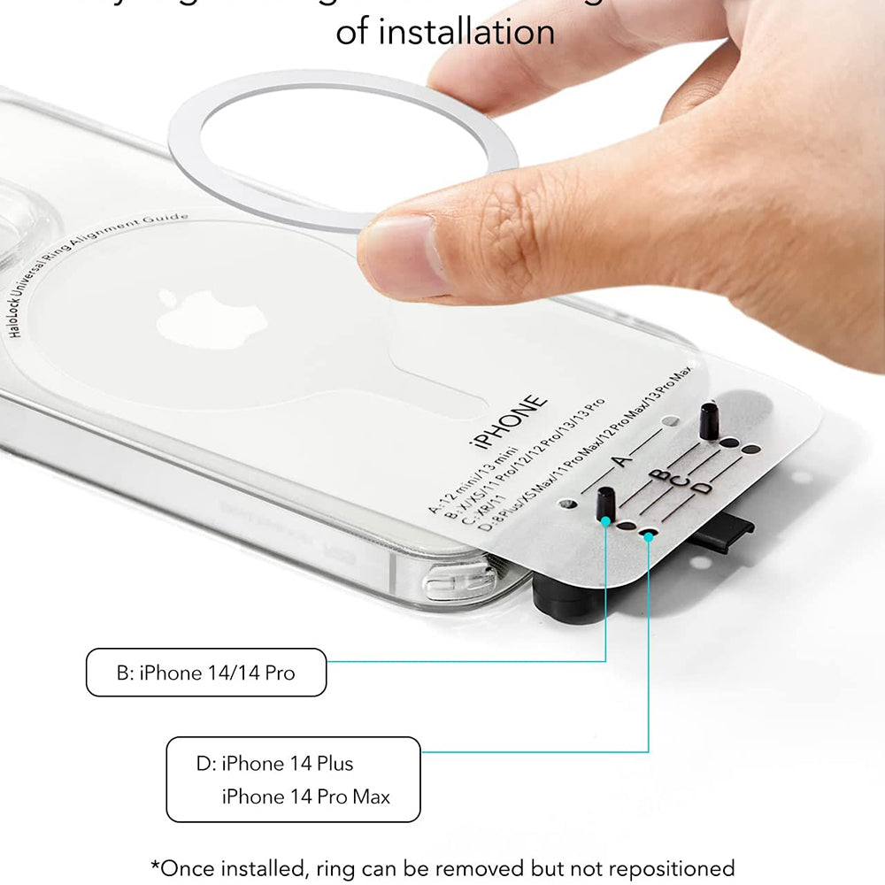 Metallischer ESR HaloLock Sticker, Set mit 2 Stück, Weiß