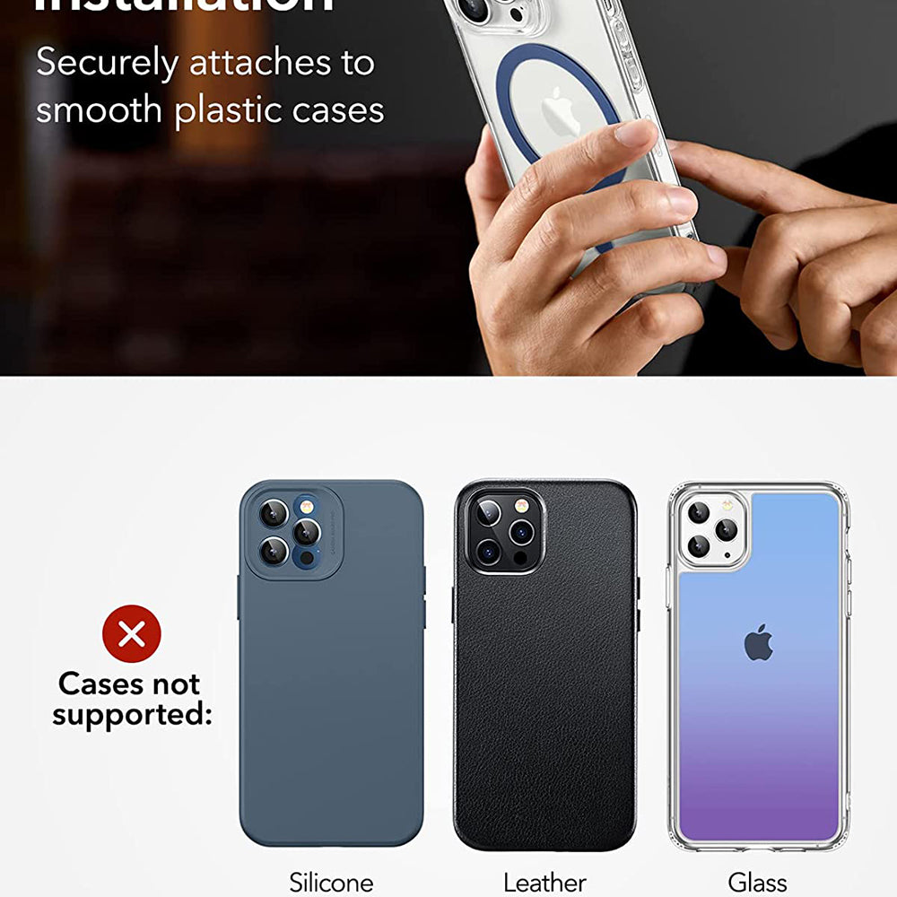 Autocollant Métallique ESR HaloLock, Set de 2 pièces, Bleu