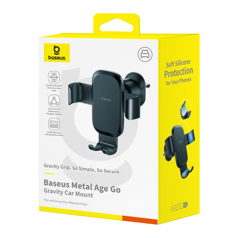 Baseus Metal Age Gravity Auto-Halterung, Universal, Schwarz C40478701123-00