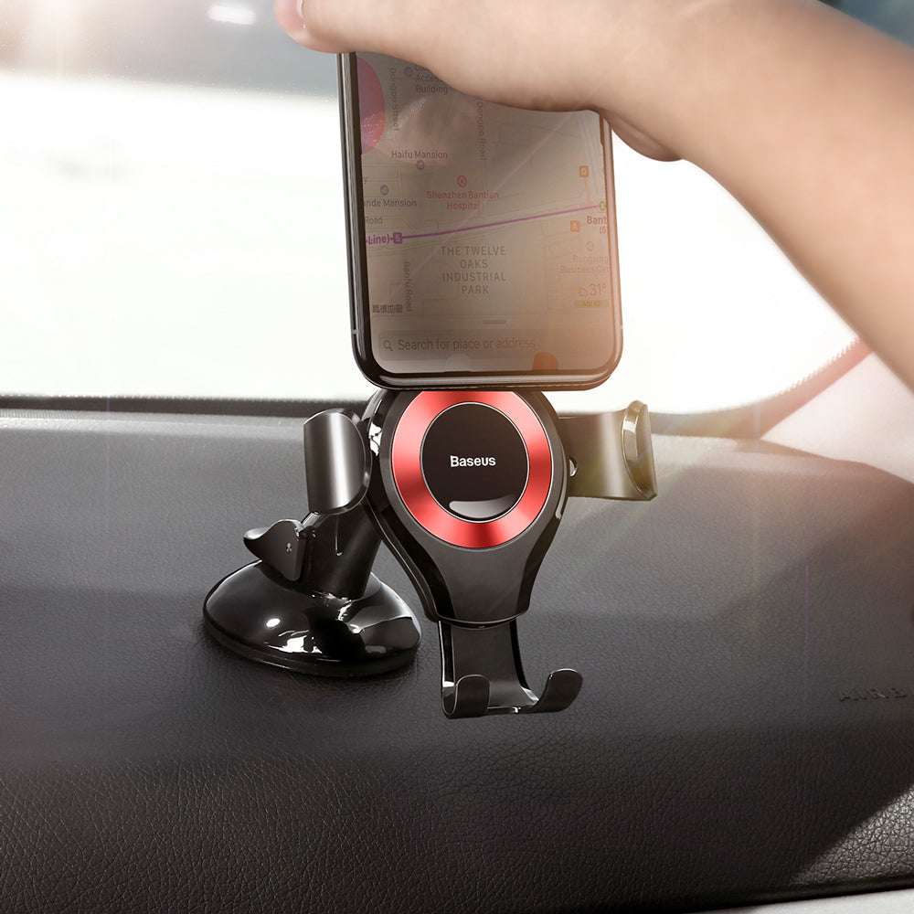 Baseus Osculum Gravity Car Mount, 63mm - 85mm, Rouge SUYL-XP09 