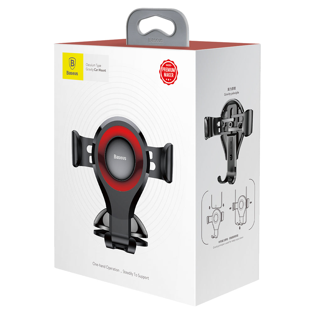 Baseus Osculum Gravity Car Mount, 63mm - 85mm, Rouge SUYL-XP09 