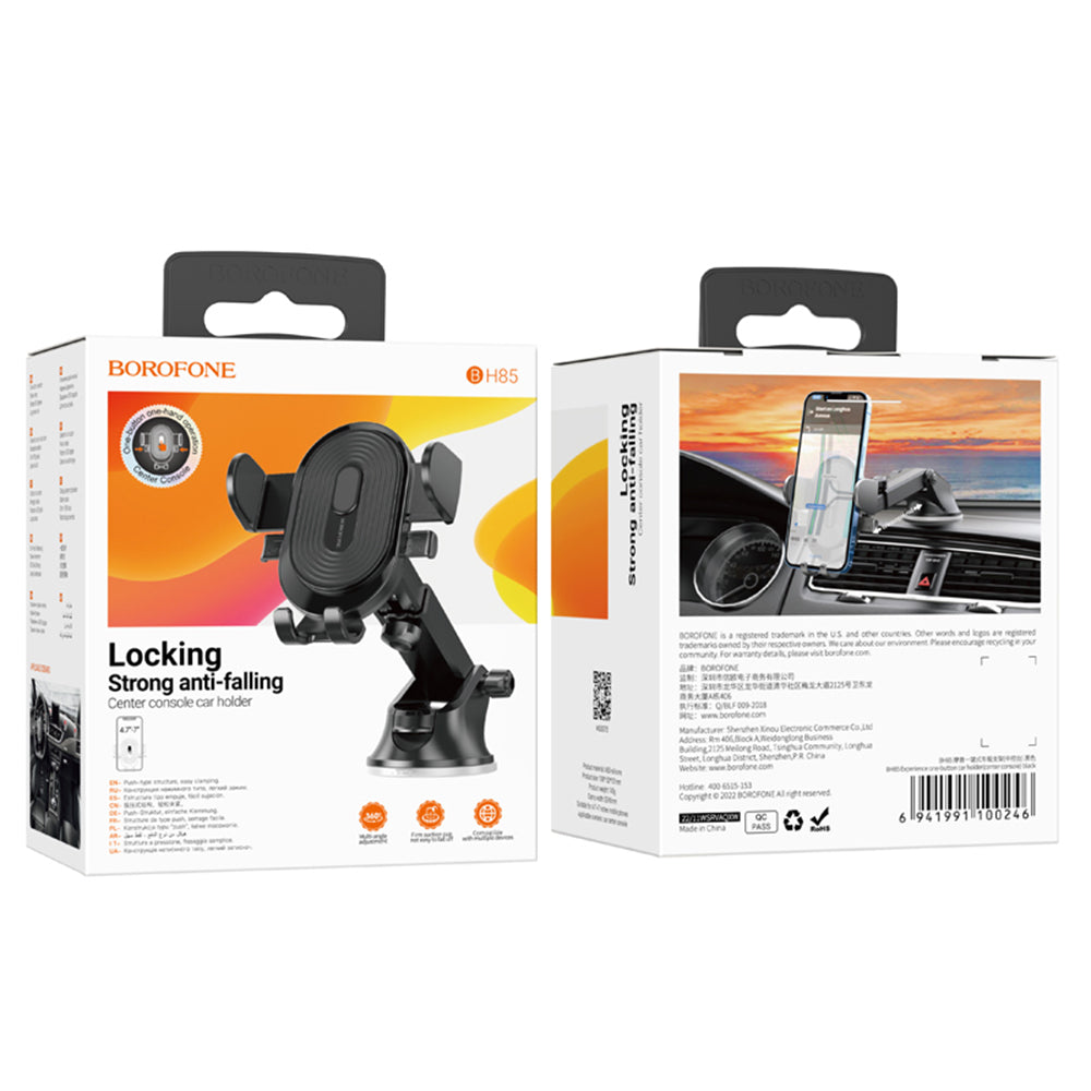 Support Auto Borofone BH85 Experience, 4.7 pouces - 7 pouces, Noir