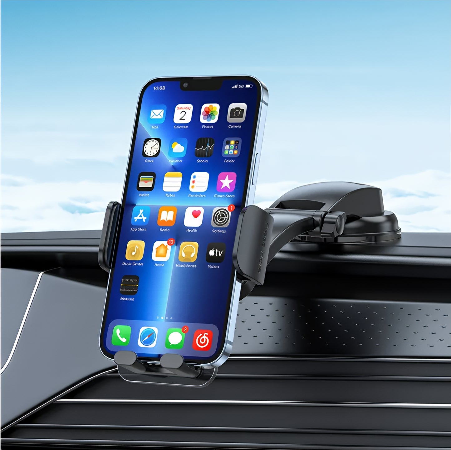 Autohouder HOCO CA118, 4.5inch - 7inch, Zwart