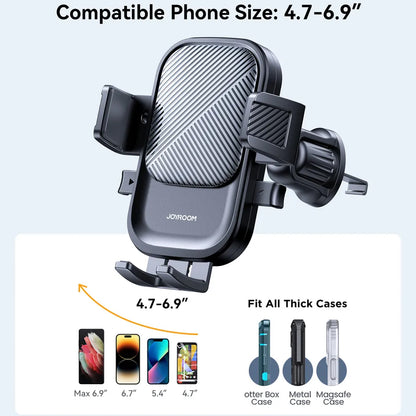 Autohouder Joyroom JR-OK6 Vent, 4.7inch - 6.8inch, Zwart