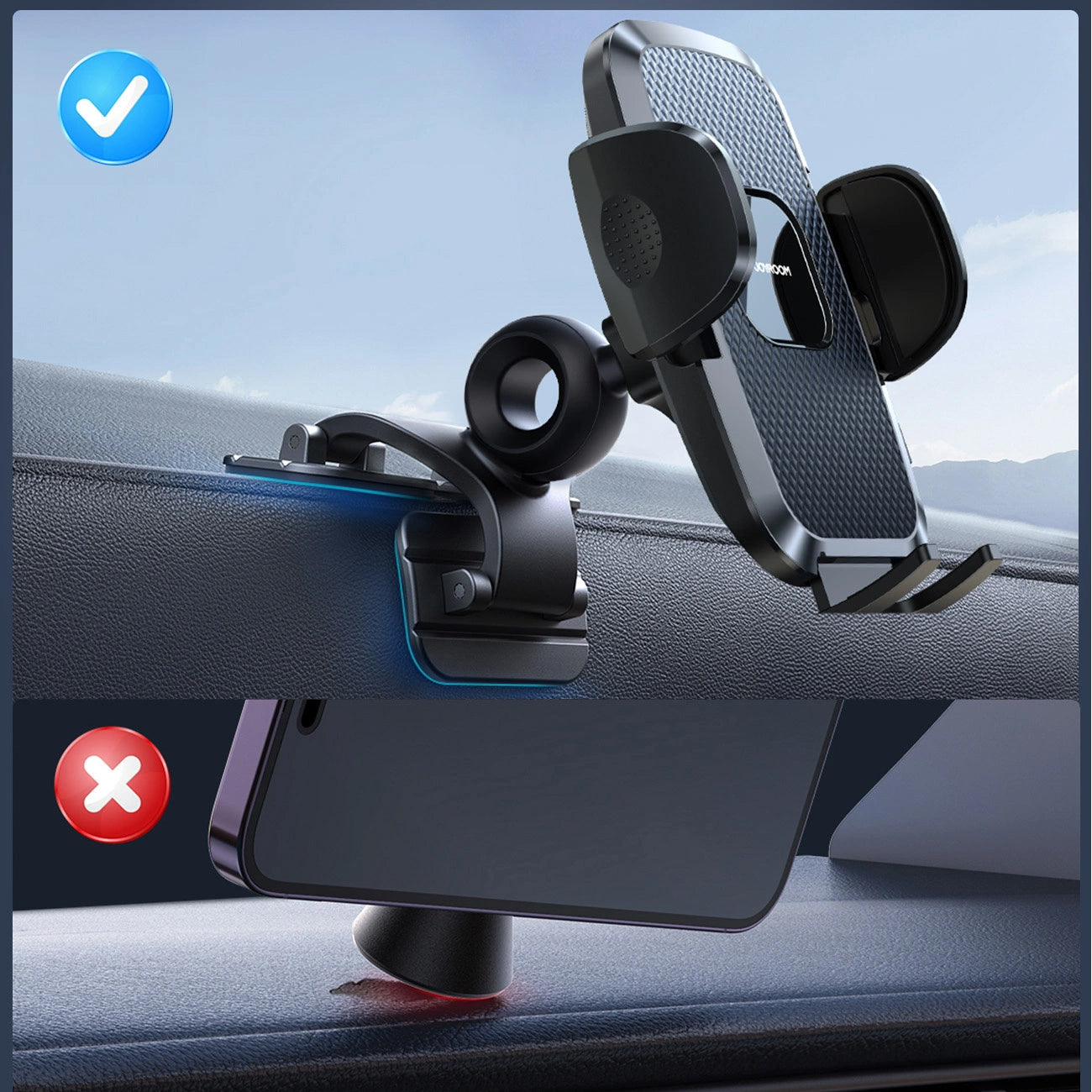 Autohouder Joyroom JR-ZS259-3 Dash, 4.7inch - 6.9inch, Zwart