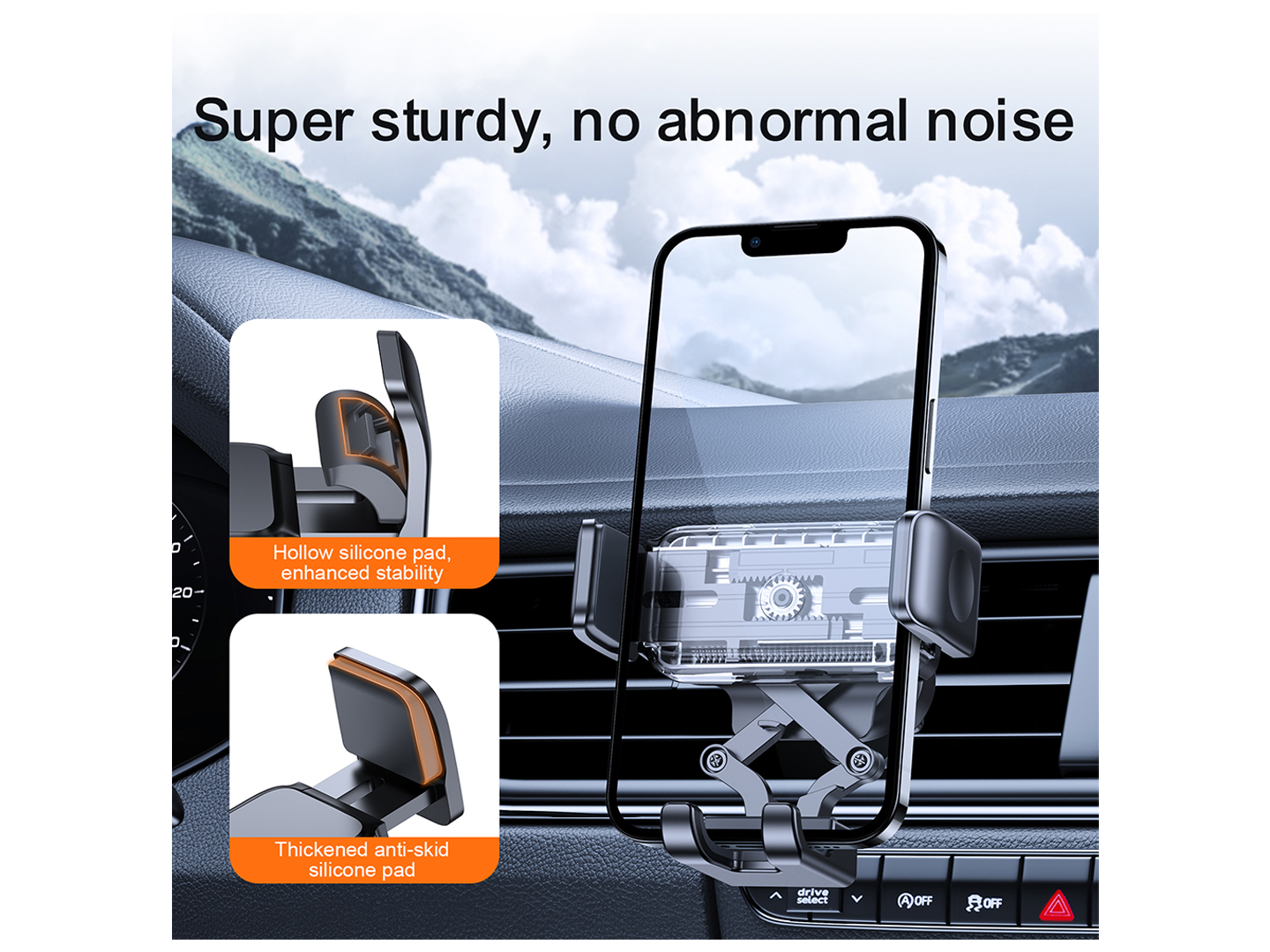 Support Auto Joyroom JR-ZS283 Vent, 4.7 pouces - 6.7 pouces, Noir