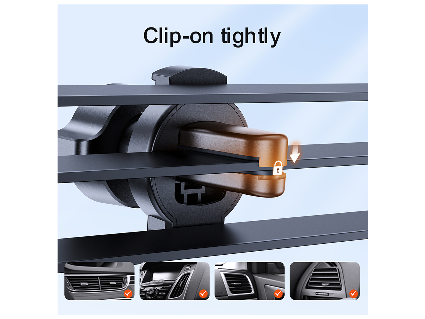 Support Auto Joyroom JR-ZS283 Vent, 4.7 pouces - 6.7 pouces, Noir