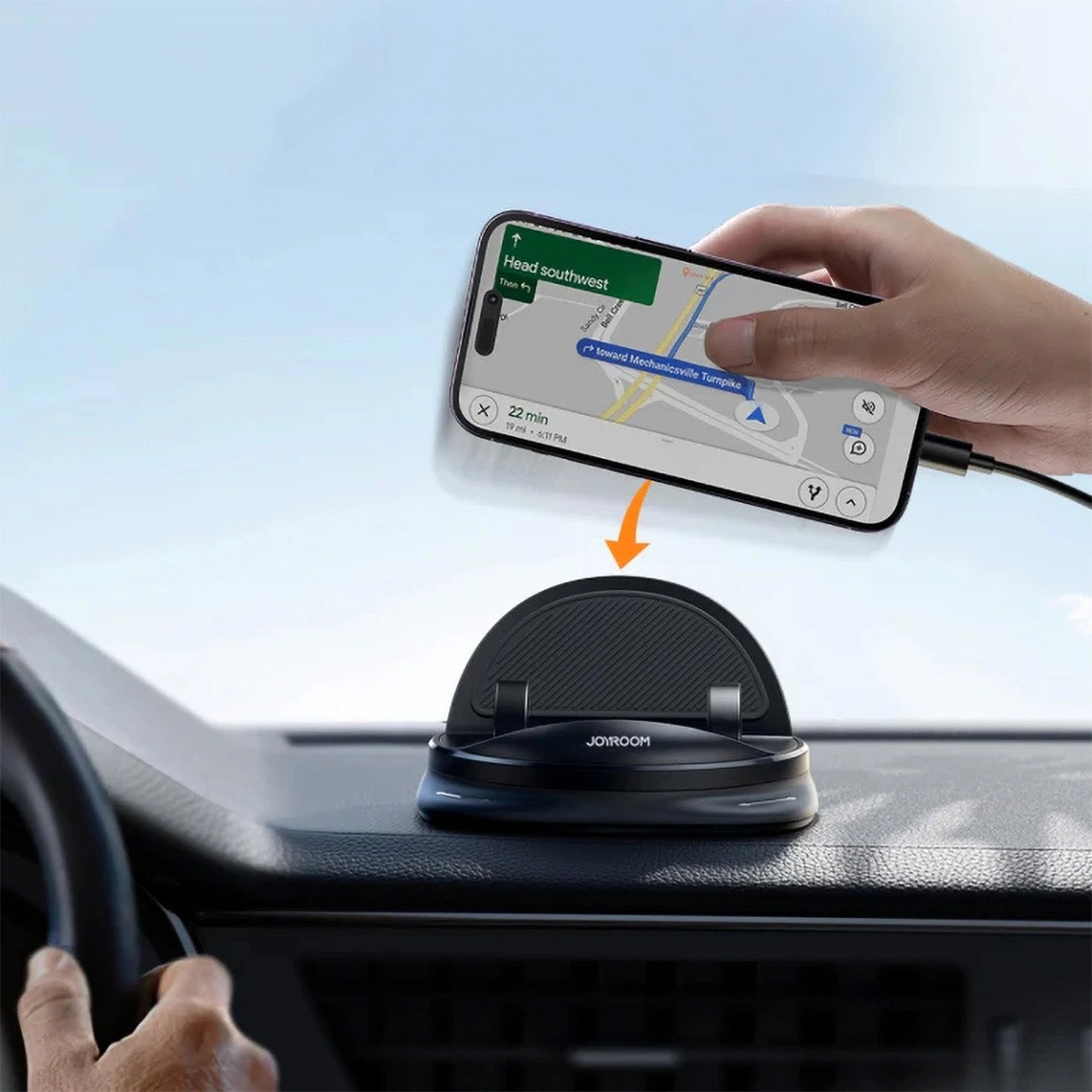 Support Auto Joyroom JR-ZS354, 4 pouces - 7 pouces, Noir