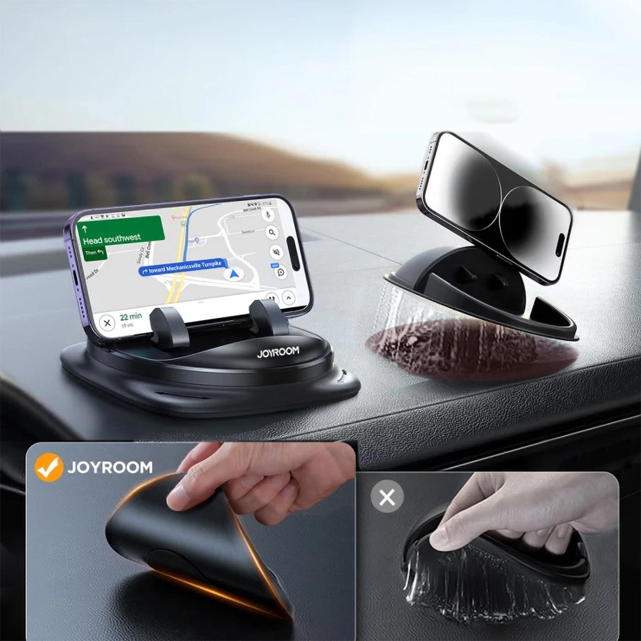 Support Auto Joyroom JR-ZS354, 4 pouces - 7 pouces, Noir