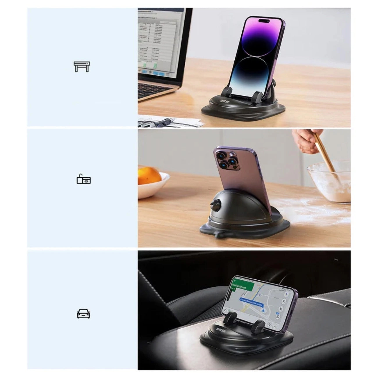 Support Auto Joyroom JR-ZS354, 4 pouces - 7 pouces, Noir