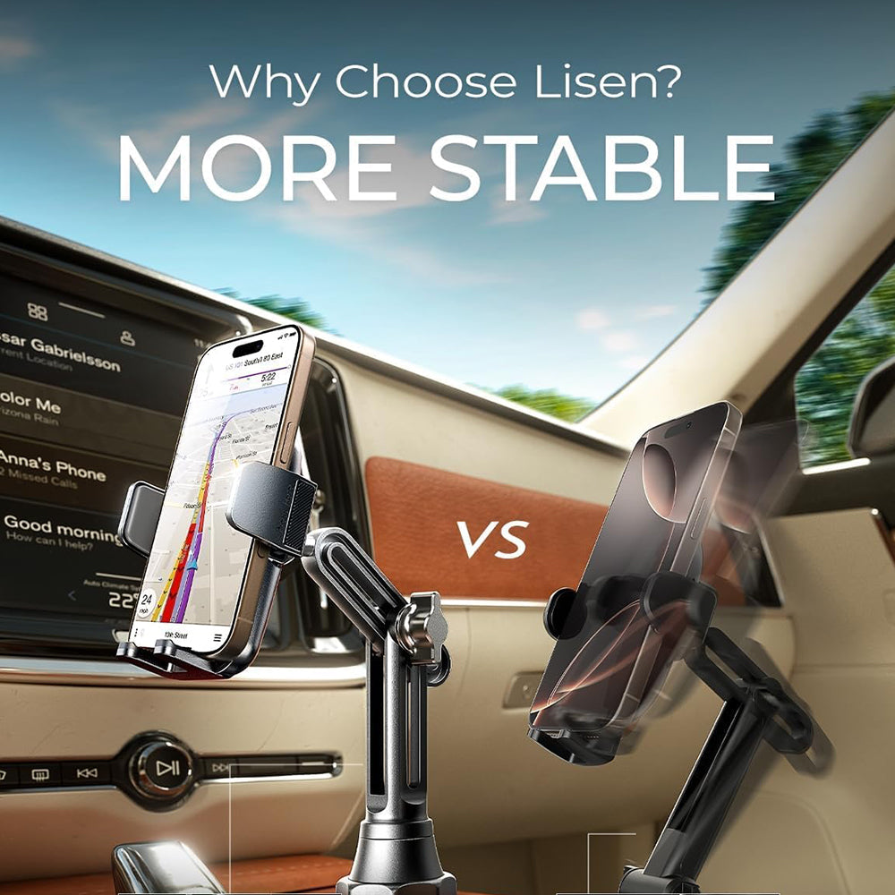 Support Auto Lisen pour Téléphone / Tablette, 4.5inch - 12.9inch, Noir YL0223070048