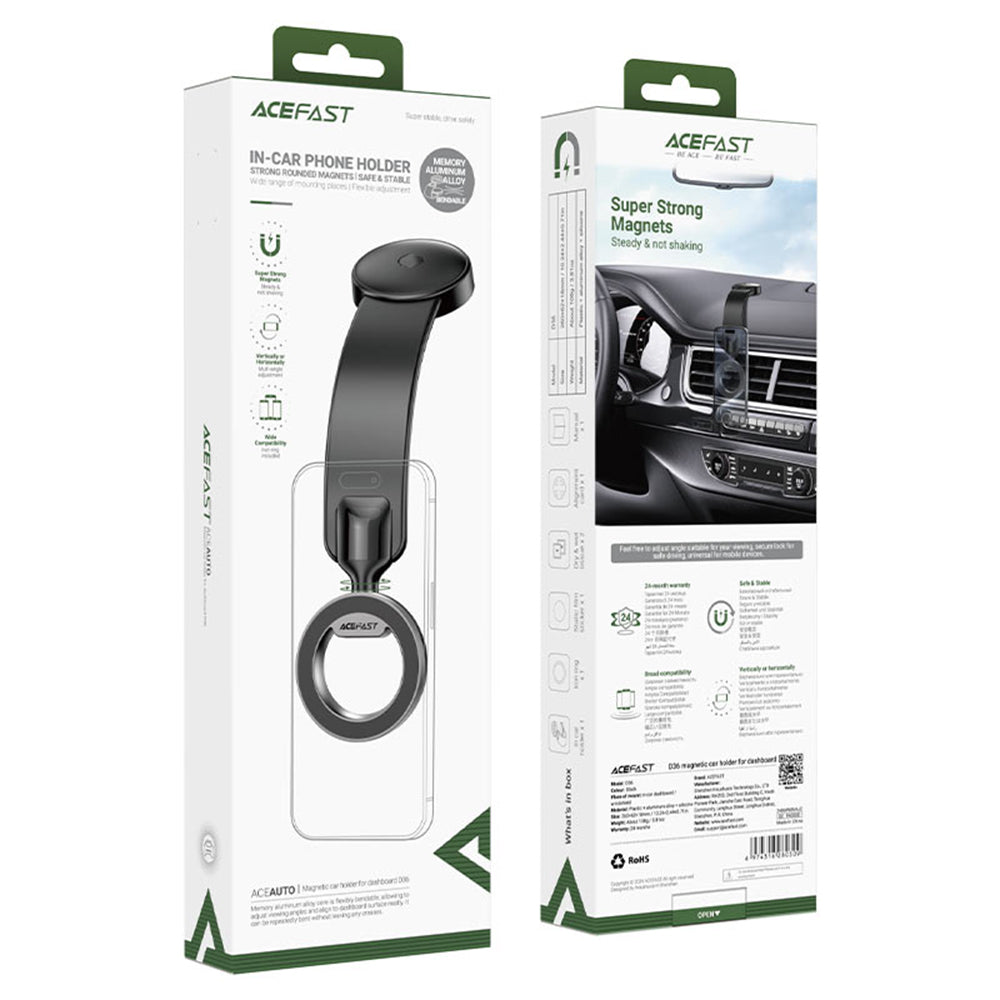 Support Auto Magnétique Acefast D36, Universel, Noir