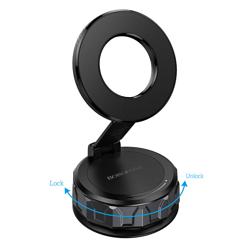 Support Auto Magnétique Borofone BH140 Gloria, 4,5 pouces - 7 pouces, Noir